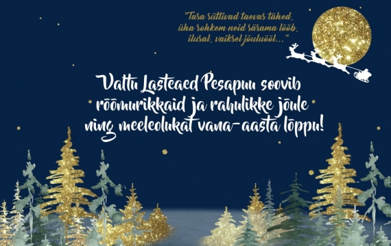 Valtu lasteaed Pesapuu soovib rõõmsaid ja rahulikke jõule!